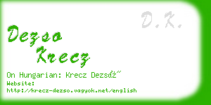 dezso krecz business card